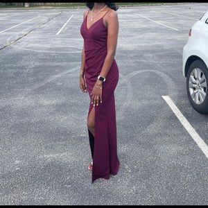 Dress, burgundy